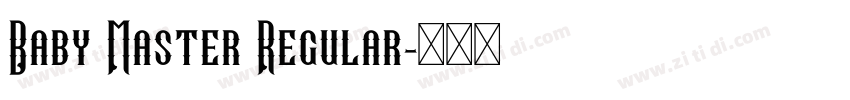 Baby Master Regular字体转换
